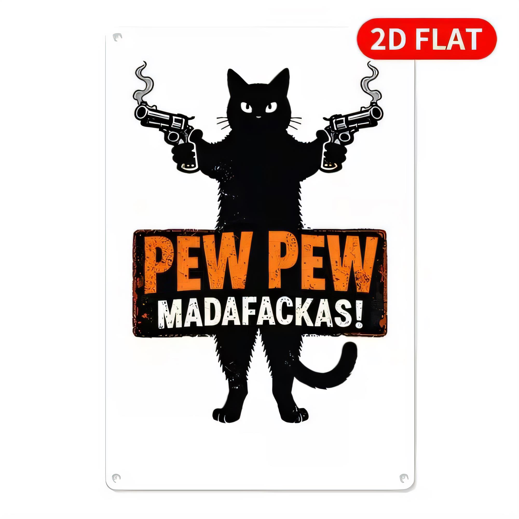 Retro Gaming Gun - Teneke Levha Pew Pew Madafakkas Komik